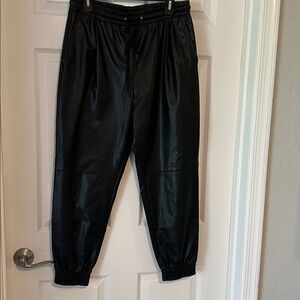 Zara Black Faux Leather Pants